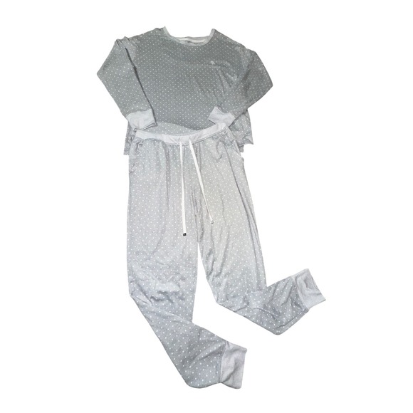 Lauren Ralph Lauren Other - Lauren Ralph Lauren Small‎ Polka Dot 2 Piece Pajama Set Gray